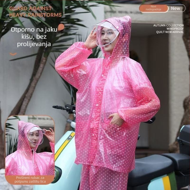 Yu Ao set kišnog kaputa i hlača, potpuna zaštita za odrasle vozače, PVC 0,16 mm debljina, višekratna upotreba