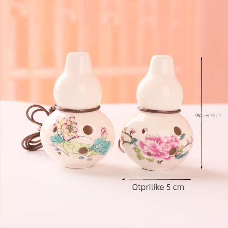 Okarina, model zytd-015, jednopakiranje, uključuje premijum najlon šnalu za nošenje i glazbenu partituru, marka Early Summer Ceramics