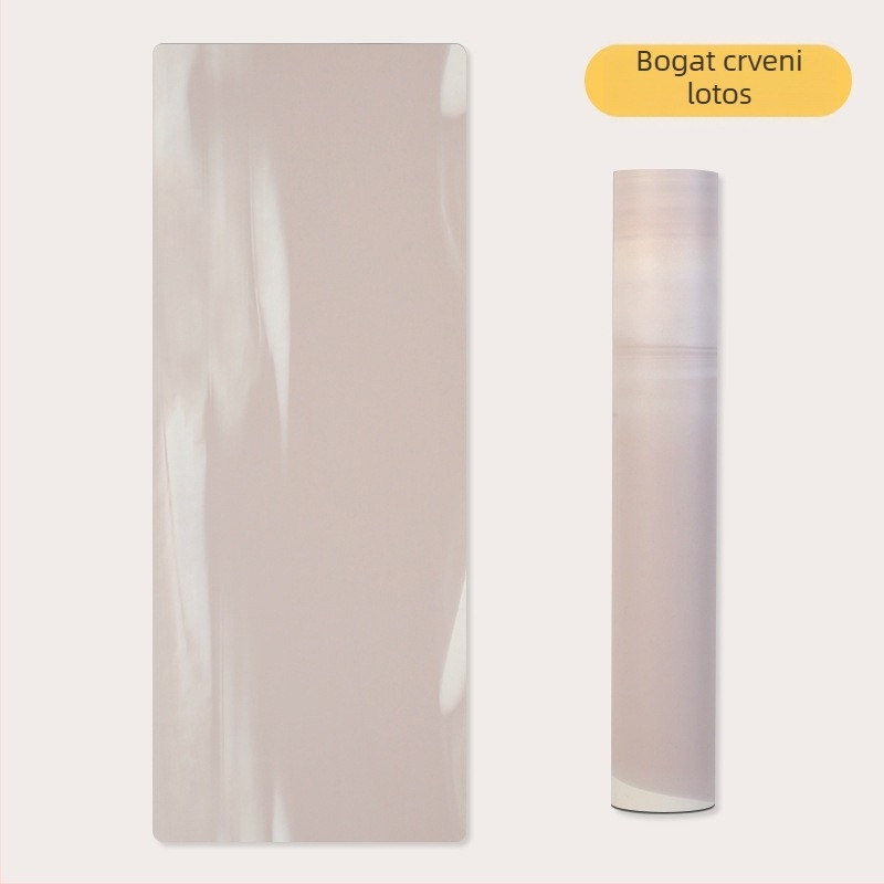 Lulu PU kaučuk joga podloga s blokovima u bojama, luksuzna, debeli, prirodni kaučuk, protuklizna, 185×68 cm, 5 mm