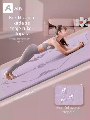 Joga prostirka (Protuklizna površina; TPE; Debljina 6 mm; Težina 0,75 kg; Učinkovita apsorpcija udara)