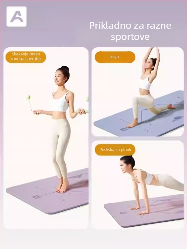 Joga prostirka (Protuklizna površina; TPE; Debljina 6 mm; Težina 0,75 kg; Učinkovita apsorpcija udara)