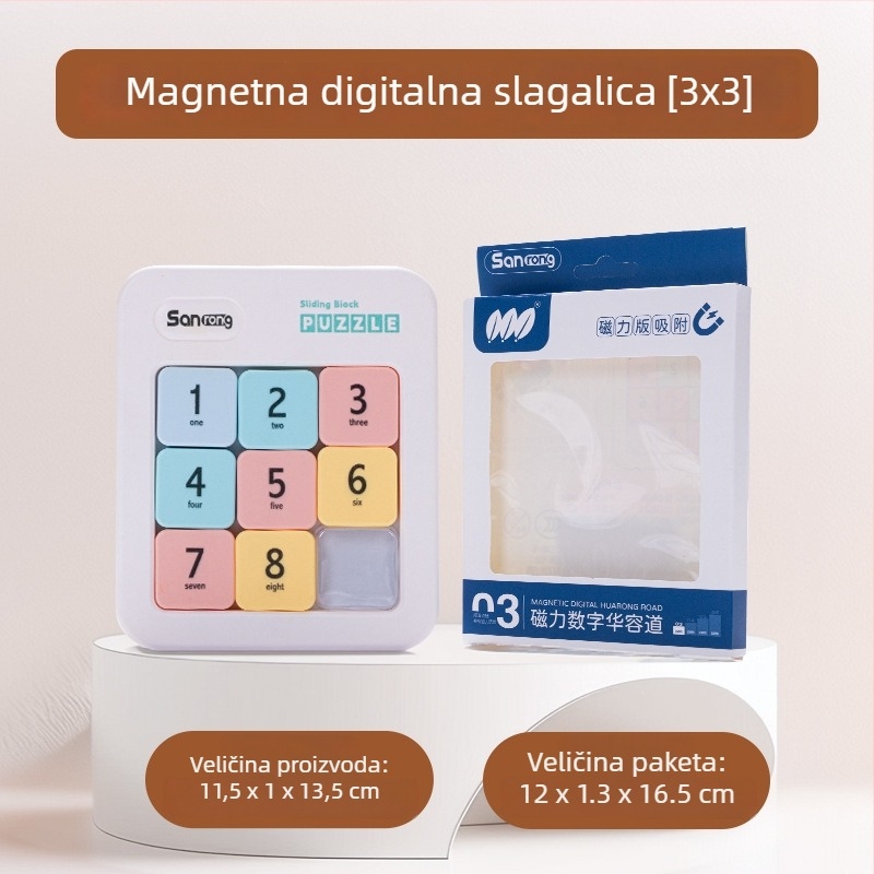 Magnetska klizna slagalica Huarongdao – Tema Tri kraljevstva, edukativna igra za logičko razmišljanje, uzrast 15–35