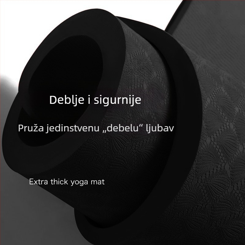 TPE podloga za skakanje konopcem, široka i debela, zvukovna izolacija i apsorpcija udaraca, protuklizna za unutarnju upotrebu, 183 x 80 cm, debljina 15/20/30 mm