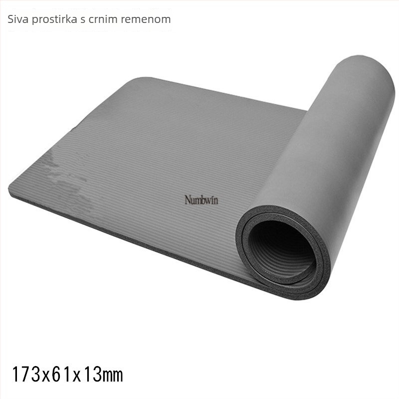 NBR 13 mm joga podloga – debela podloga za vježbanje, kućna upotreba, za početnike, podloga za igru za bebe i djecu, dimenzije 173 x 61 cm