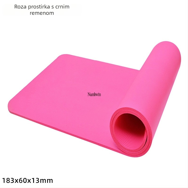 NBR 13 mm joga podloga – debela podloga za vježbanje, kućna upotreba, za početnike, podloga za igru za bebe i djecu, dimenzije 173 x 61 cm