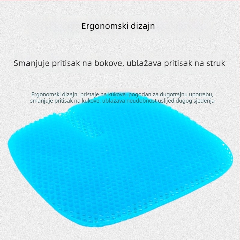 Gel jastuk za sjedenje Huaxia Mingpin – hlađenje i zaštita od vrućine; materijal: TPE-TPR; punilo: TPE-TPR; pakiranje: 10–20 kom; težina: 0.3–2.2 kg; mogućnost prilagodbe
