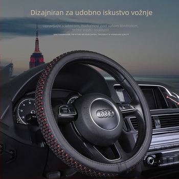 Pokrov za volan automobila od ledenog svile, sve sezone, protuklizan, prozračan, upija znoj, za muškarce i žene, ugodan dodir