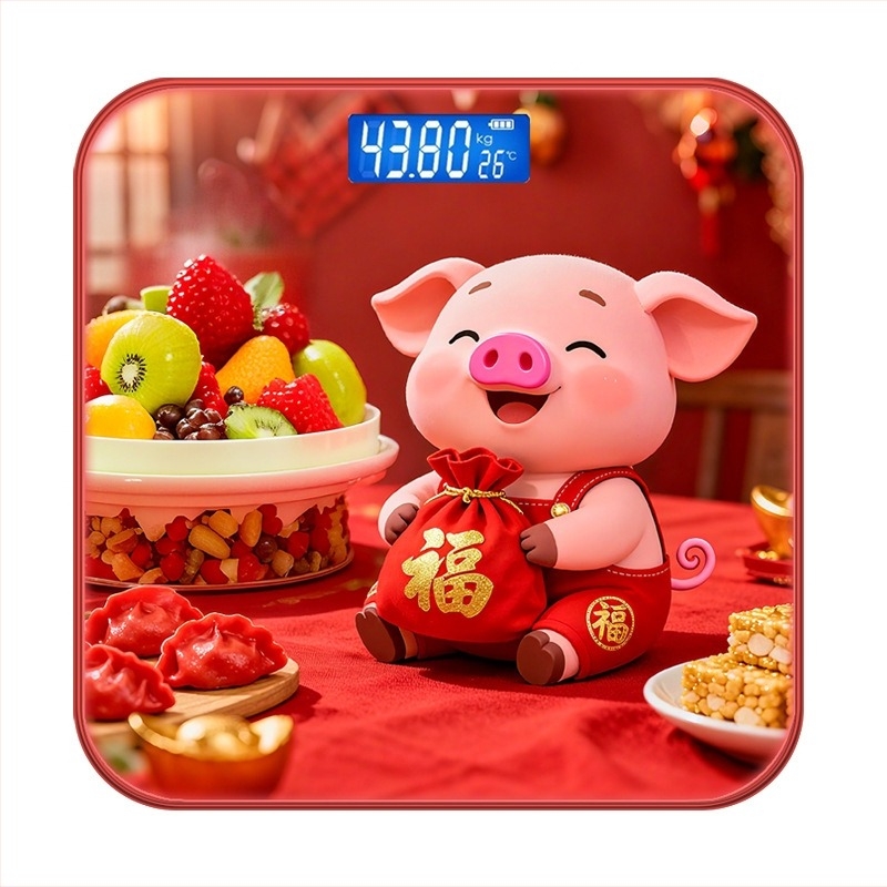 Elektronička vaga, Lady brenda, karikaturni stil, slatka, nosivost 180 kg, USB napajanje