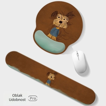 Gumena podloga za zglob miša, mala veličina, s trakom za zglob, tisak, OEM prilagodba, japanski minimalistički stil