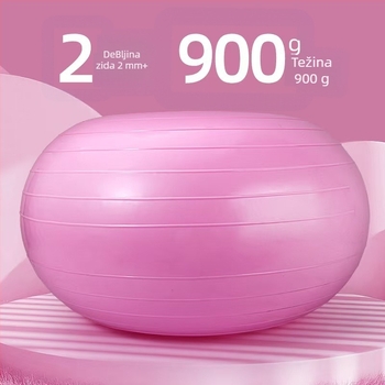 Joga lopta PVC, donut-oblik, debela stijenka, 900 g, za fitness i stabilnost poslije poroda