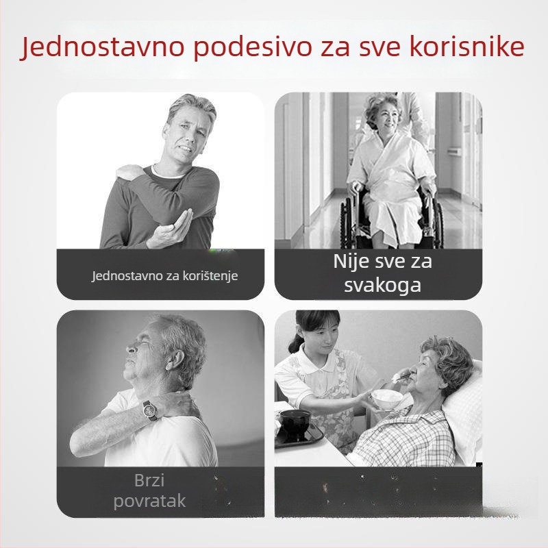 Uređaj za trakcionu rehabilitaciju gornjeg uda za rameni zglob s koloturnim prstenom — debljina stijene 1 mm, vanjski promjer 1 mm, promjer osovine 1 mm, polumjer kanalice užeta 1 mm, šifra proizvoda bzeSDkNT