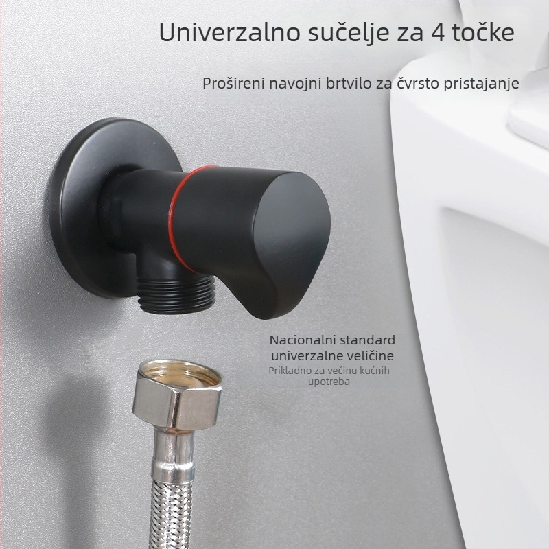 Troputni ventil za toplu i hladnu vodu, ugradnja u zid, 20 mm promjer, bakar i nehrđajući čelik, 1 ulaz 2 izlaza