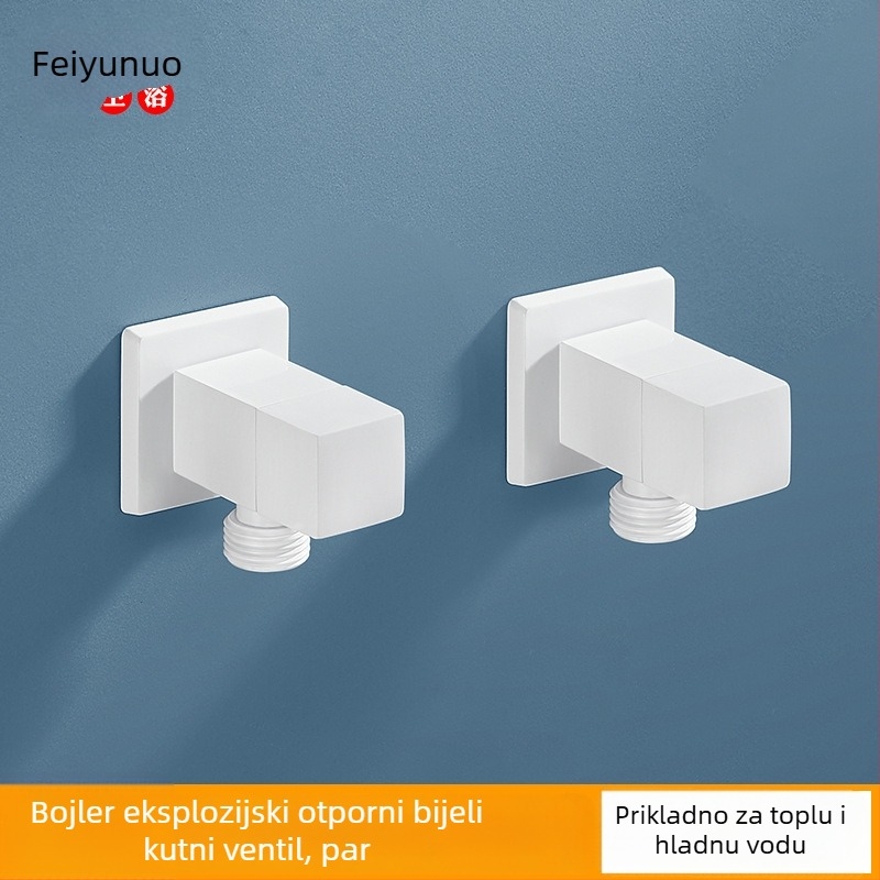 Troputni ventil za toplu i hladnu vodu, ugradnja u zid, 20 mm promjer, bakar i nehrđajući čelik, 1 ulaz 2 izlaza