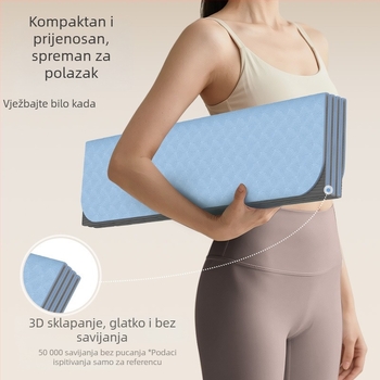 Joga podloga, sklopiva, prijenosna, debela i protuklizna te zvukovno izolirana površina — Marka: Top inscription; Materijal: Tpes; Težina: 1000; Debljina: 6mm-8mm; Vzor: linije za pravilno držanje
