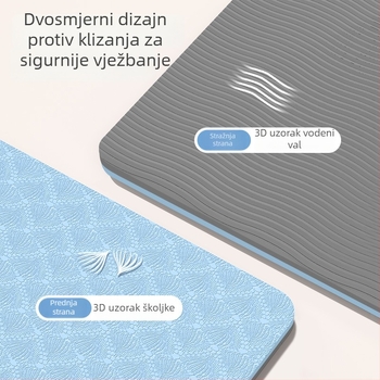 Joga podloga, sklopiva, prijenosna, debela i protuklizna te zvukovno izolirana površina — Marka: Top inscription; Materijal: Tpes; Težina: 1000; Debljina: 6mm-8mm; Vzor: linije za pravilno držanje