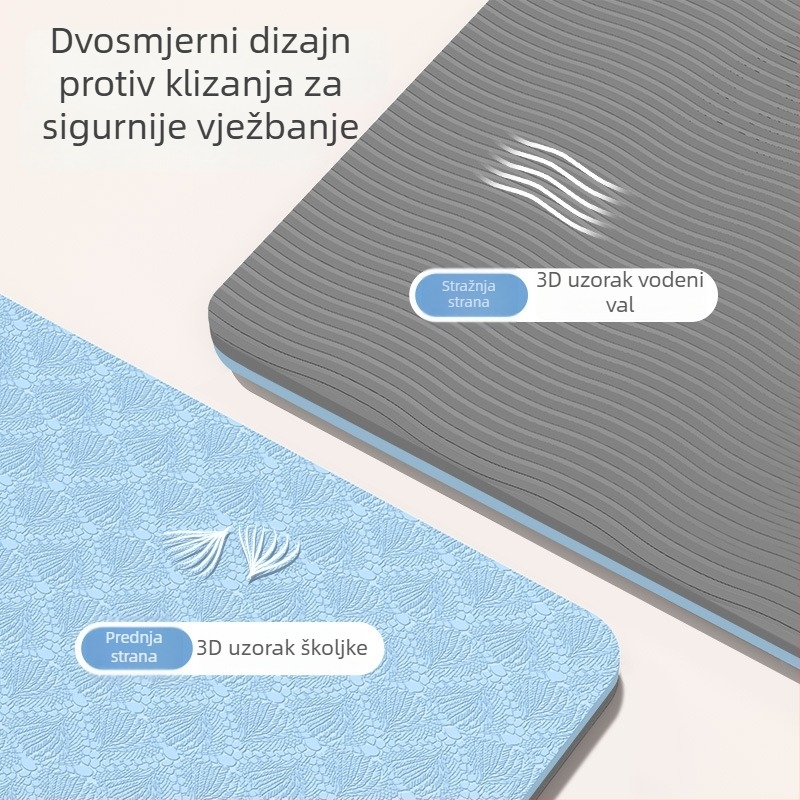 Joga podloga, sklopiva, prijenosna, debela i protuklizna te zvukovno izolirana površina — Marka: Top inscription; Materijal: Tpes; Težina: 1000; Debljina: 6mm-8mm; Vzor: linije za pravilno držanje