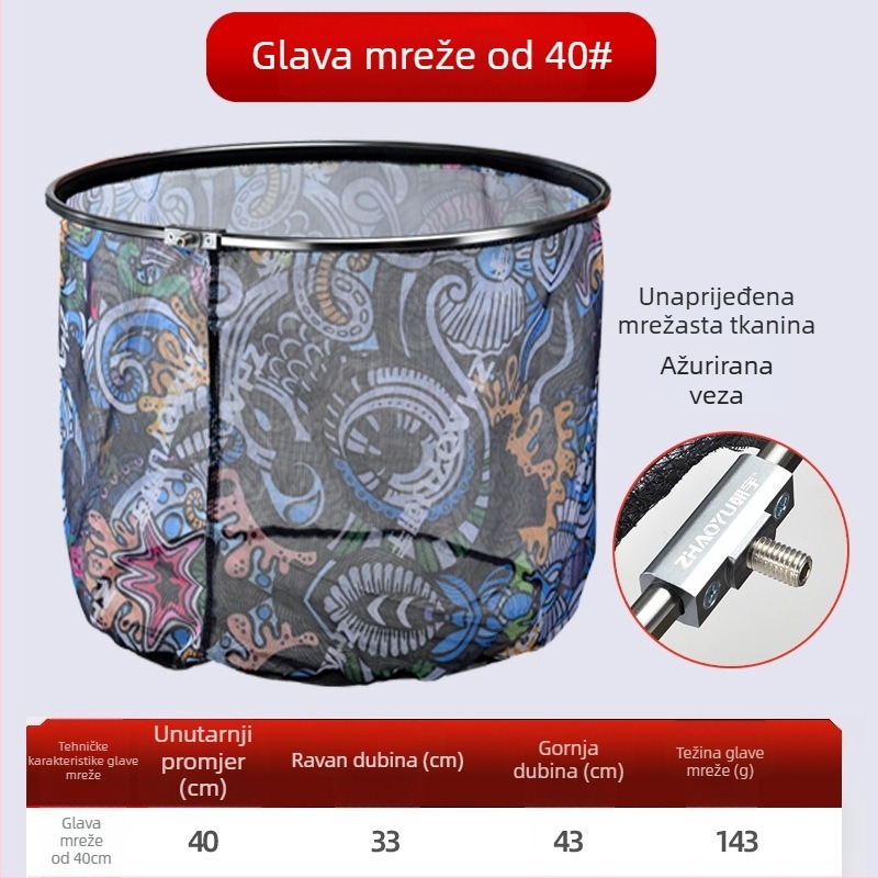 Chaoyu glava mreže od aluminijske legure, protiv kuka, izuzetno lagana, dubok dizajn