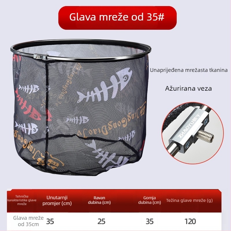 Chaoyu glava mreže od aluminijske legure, protiv kuka, izuzetno lagana, dubok dizajn