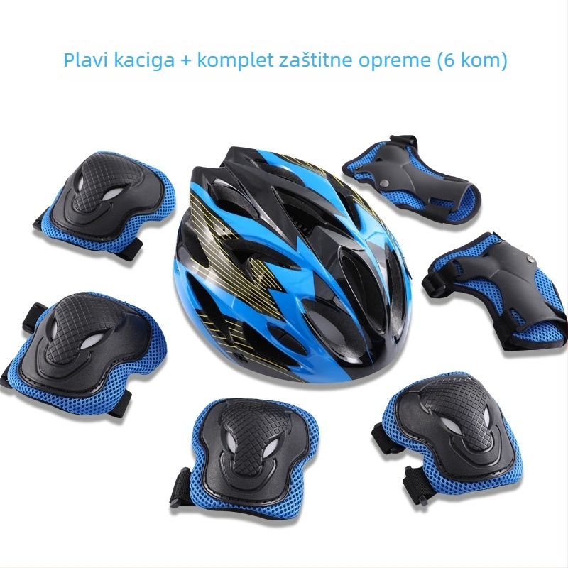 Set zaštitne opreme za rolanje – kaciga, zaštita dlanova, lakta i koljena, s pjenastom podlogom