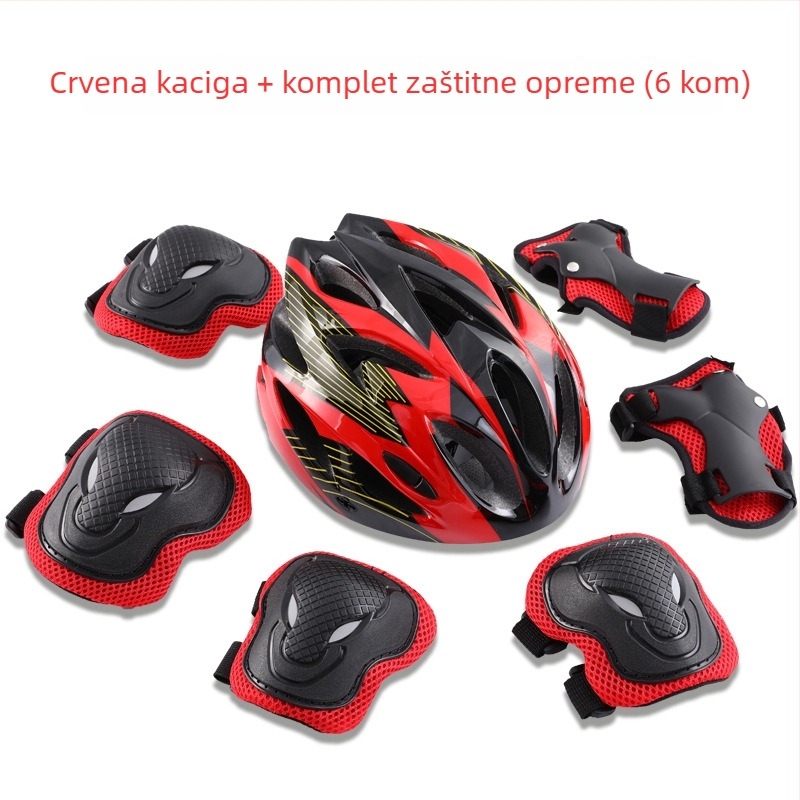 Set zaštitne opreme za rolanje – kaciga, zaštita dlanova, lakta i koljena, s pjenastom podlogom