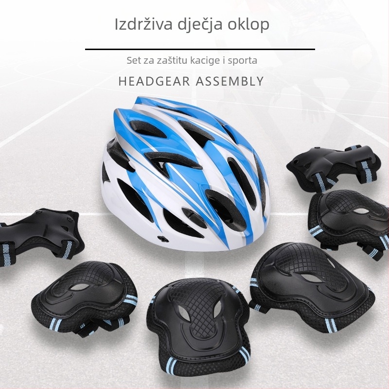 Set zaštitne opreme za rolanje – kaciga, zaštita dlanova, lakta i koljena, s pjenastom podlogom