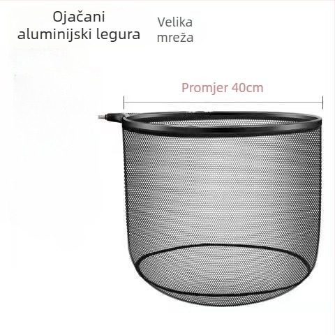 Ultra lagana glava mreže za ribolov od aluminijske legure, brzo sušenje, udubljeni džep