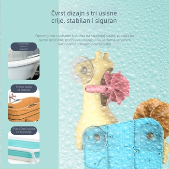 Set igračaka za kupanje djece: crtani žirafa i patka za igru u vodi s okretnoj vodnoj žlicom – Materijal: plast, 3–6 godina, zatvoreno pakiranje, mogućnost prilagođavanja loga