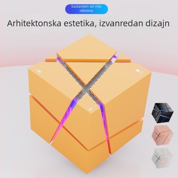 Kockasti Bluetooth zvučnik – Bluetooth 5.0, 3W, baterija 500–800 mAh, frekvencijski raspon 60 Hz–15 kHz, domet 10 m