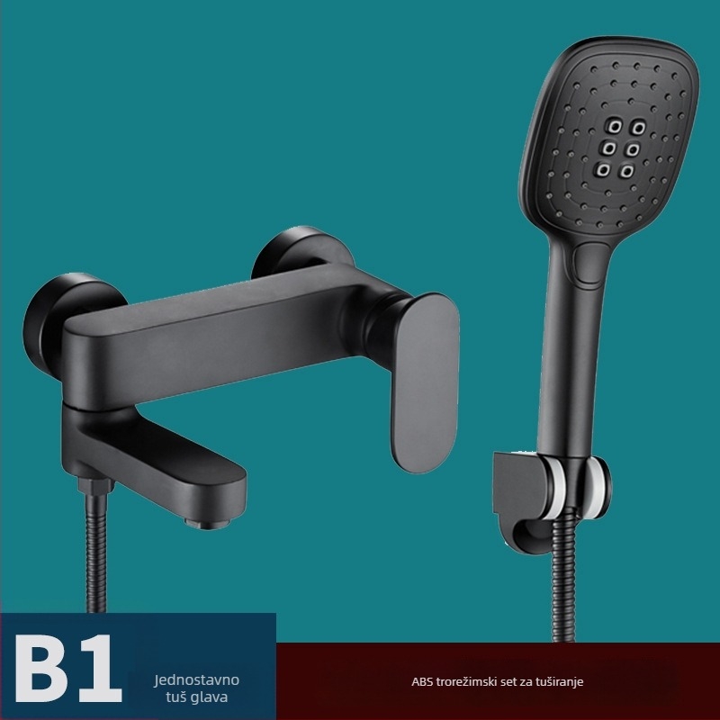 Ugradbeni bakreni tuš mješalica s keramičkim ventilem, ugradnja u zid, podiznim načinom rada