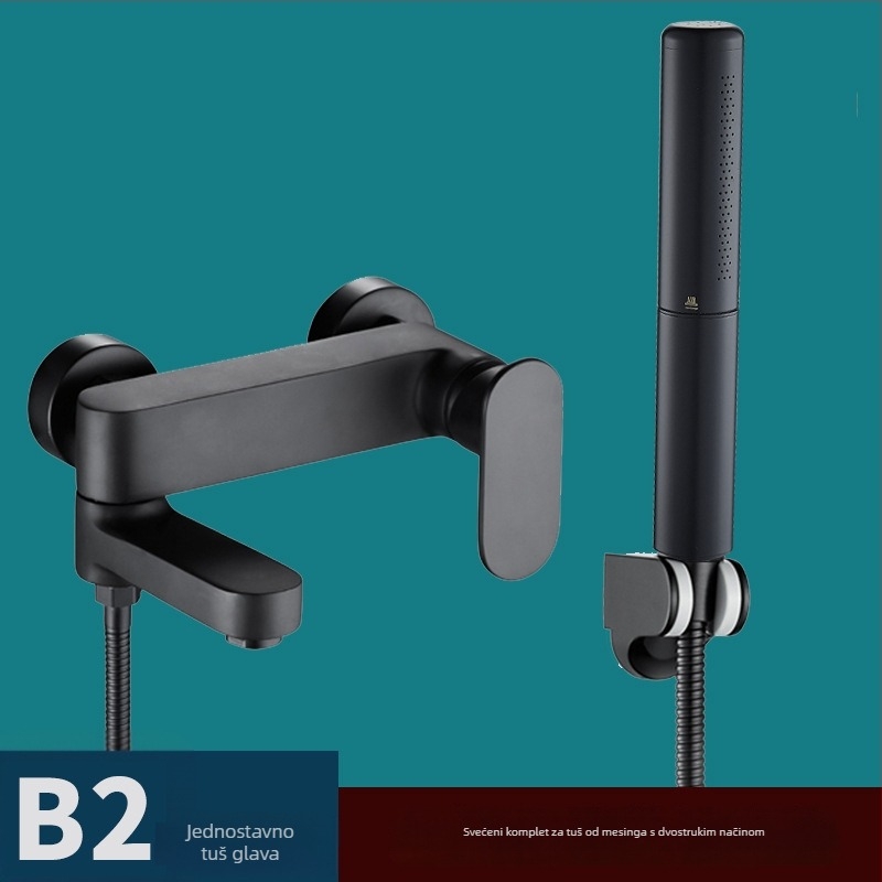 Ugradbeni bakreni tuš mješalica s keramičkim ventilem, ugradnja u zid, podiznim načinom rada