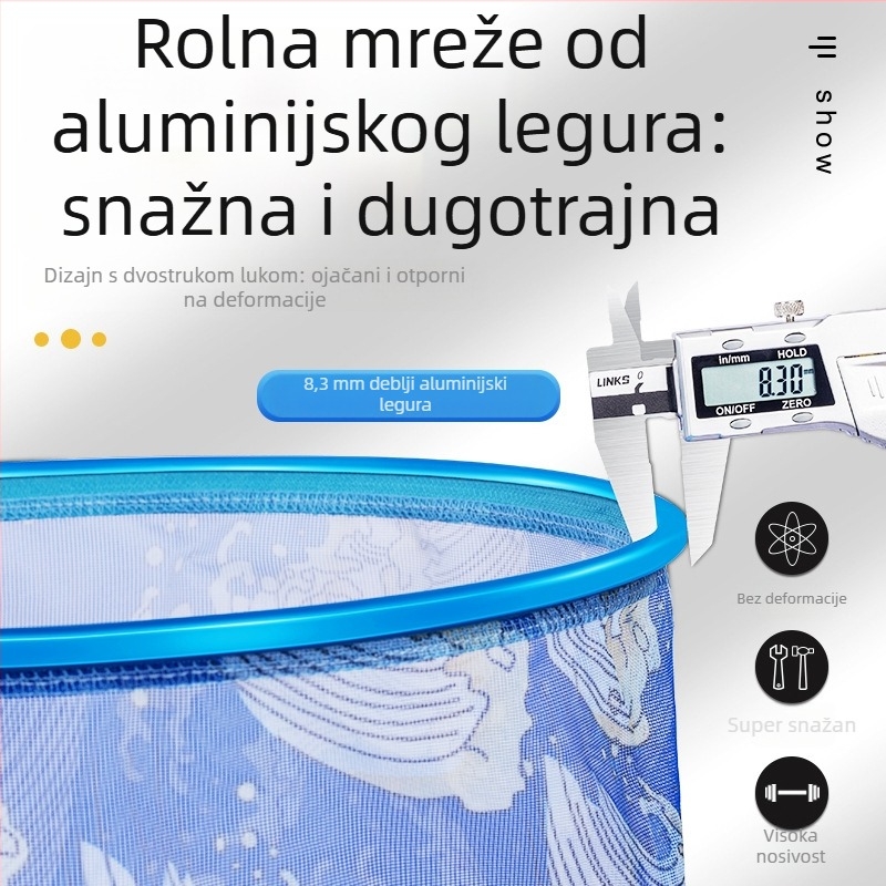 Glava mreže za ribolov – ultra lagana, anti-zakačivanje, čvrsta konstrukcija (Mark Lane; Podrijetlo: Kina; Materijal: aluminijska legura)