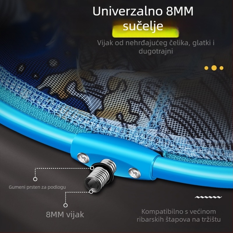 Glava mreže za ribolov – ultra lagana, anti-zakačivanje, čvrsta konstrukcija (Mark Lane; Podrijetlo: Kina; Materijal: aluminijska legura)