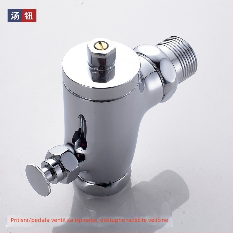 Ugradena u zid skrivena ventila za ispiranje klozeta u čučnju, 1-inčni ručni odgađeni ispiranje, pedalni prekidač, model 311B, bakar