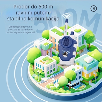 Dječji Walkie-Talkie s prepoznavanjem glasa, baterijsko napajanje, plastično kućište, pogodno za komunikaciju roditelj-dijete (uzrast 7–14)