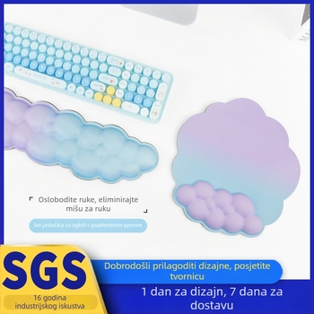 Mala gumena podloga za miša s podrškom za zglob, model #1252/1251/1250, termotransfer tisak