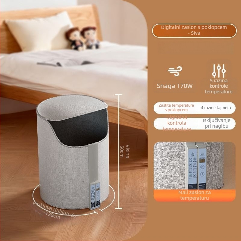 Podložak za grijanje stopala ispod stola - mehanički rad, napajanje iz utičnice, 170V, univerzalno