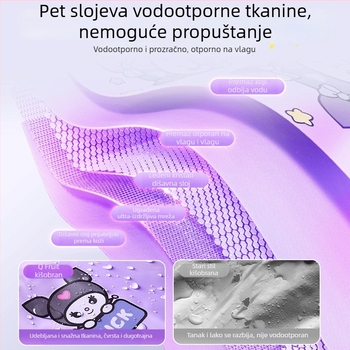 Dječje kišno pončo u stilu crtanog filma, debeli TPV vodootporni, za dijete