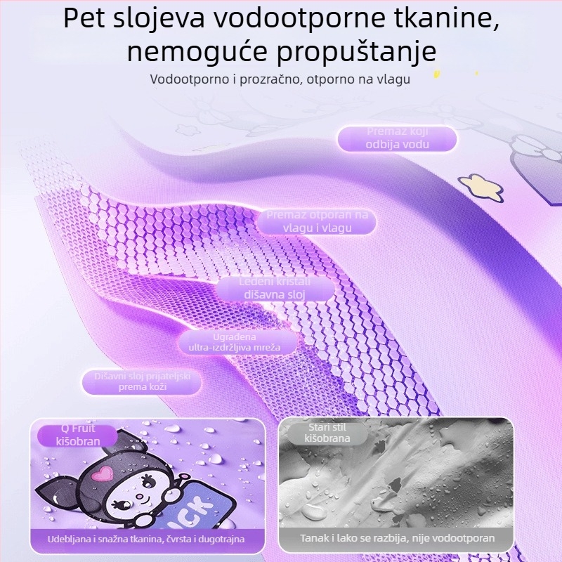 Dječje kišno pončo u stilu crtanog filma, debeli TPV vodootporni, za dijete