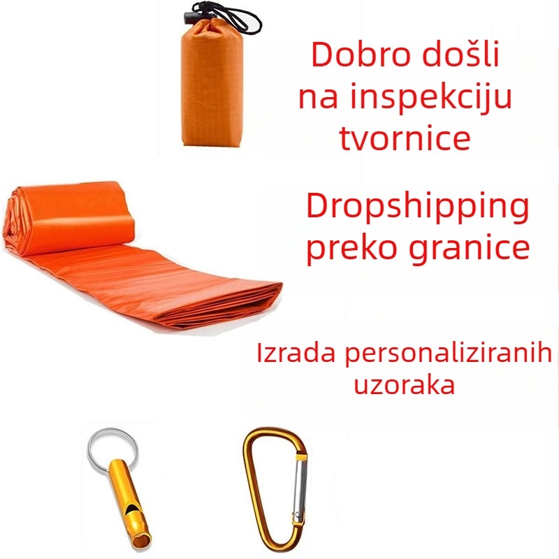 Vanjska hitna deka s izolacijom od PE aluminijske folije - prenosni alat za preživljavanje