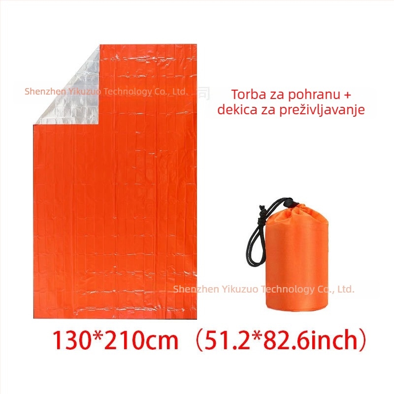 Vanjska hitna deka s izolacijom od PE aluminijske folije - prenosni alat za preživljavanje