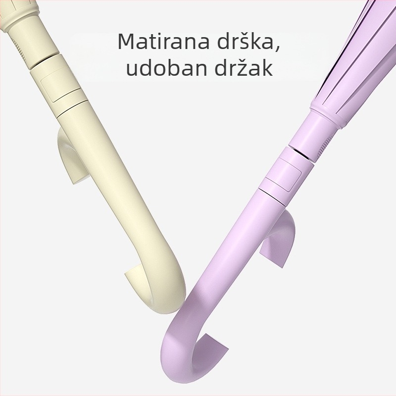 Kišobran s preokretom, montiran u automobilu, dvostrukog sloja, 8 rebara, duga drška, automatsko zatvaranje