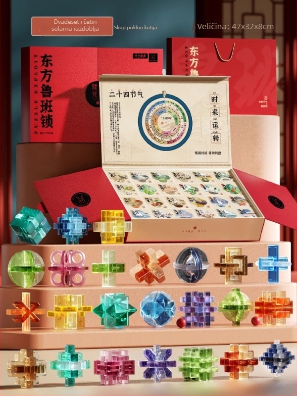 Luban Lock puzzle igračka, plastika, za uzrast 7–14 godina