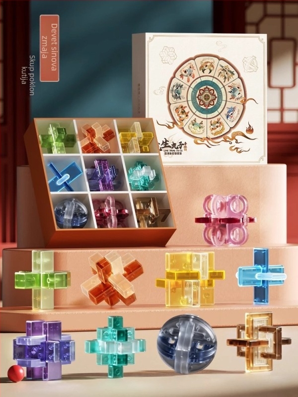 Luban Lock puzzle igračka, plastika, za uzrast 7–14 godina