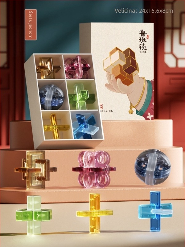 Luban Lock puzzle igračka, plastika, za uzrast 7–14 godina