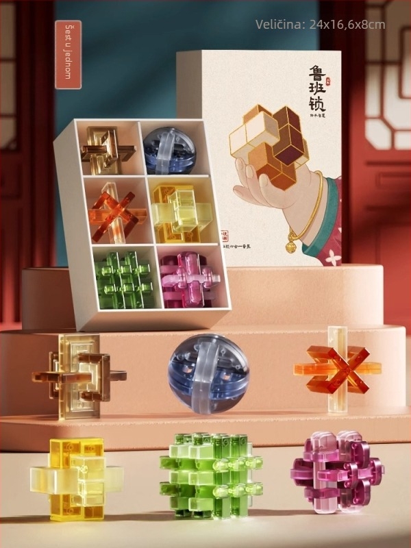 Luban Lock puzzle igračka, plastika, za uzrast 7–14 godina