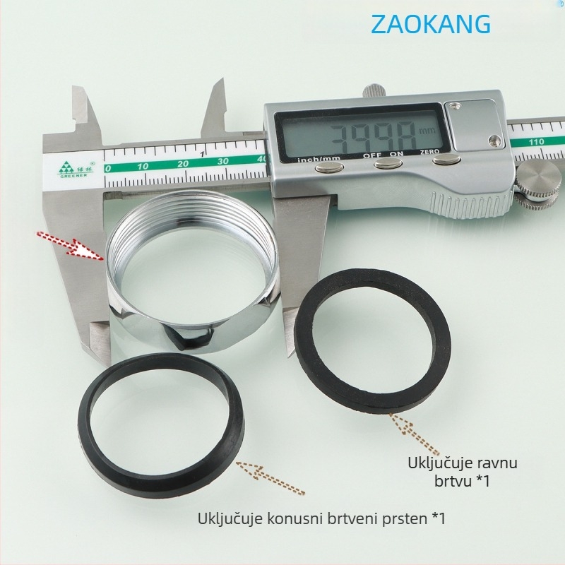 Peda potpuno upravljana slavina za ispiranje s 1-inčnim koljenastim priključkom za urin, dekorativni kromirani poklopac — čelik, navoj, moderan minimalistički dizajn