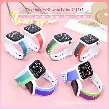 LED digitalni sat za vanjske sportove i studente, četvrtasti plastični kućište, digitalni zaslon, elektronički mehanizam, plastična narukvica