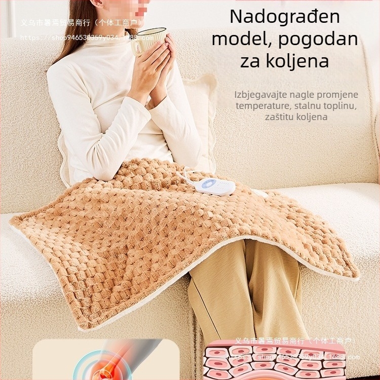 USB napajana grijaća deka za noge i koljena, univerzalne veličine, velur prekrivka, unisex