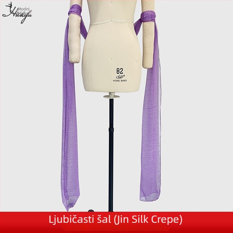 Hanfu drevni kostim – šal za žene, plesna izvedba, duga traka, Spandex smjesa 50-70%, ljeto 2025