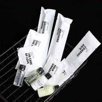 Jednokratni set higijenskih potrepština za hotelske sobe, PS plastika, razgradiv, tisak logotipa, mogućnost prilagodbe